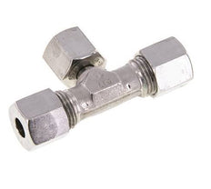 8S Edelstahl T-Shape T-Schneidfitting mit Drehgelenk 630 bar einstellbar ISO 8434-1
