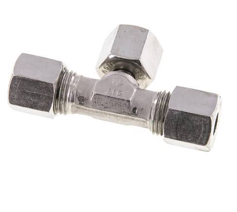 8S Edelstahl T-Shape T-Schneidfitting mit Drehgelenk 630 bar einstellbar ISO 8434-1