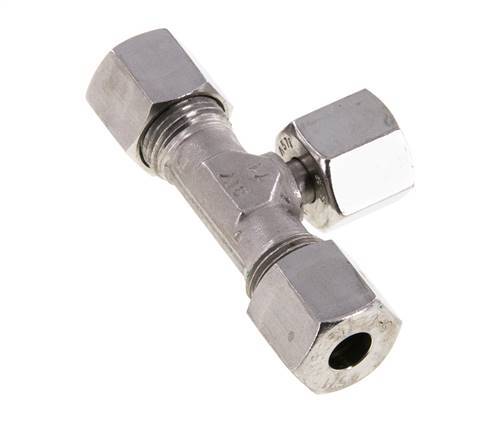 8S Edelstahl T-Shape T-Schneidfitting mit Drehgelenk 630 bar einstellbar ISO 8434-1