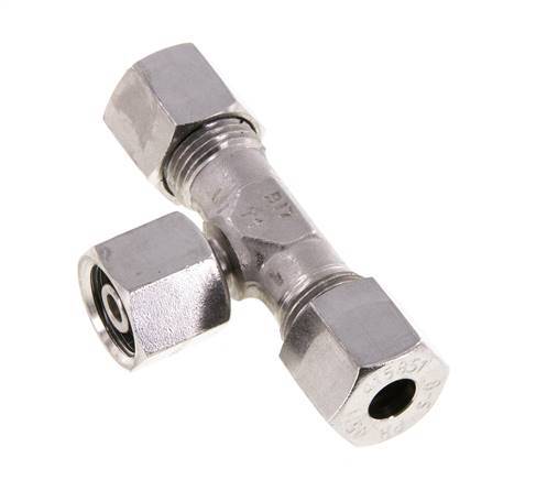 8S Edelstahl T-Shape T-Schneidfitting mit Drehgelenk 630 bar einstellbar ISO 8434-1