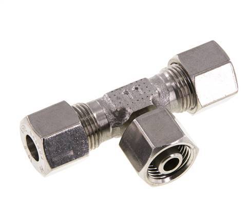 10S Stainless Steel T-Shape Tee Cutting Fitting with Swivel 630 bar Adjustable ISO 8434-1