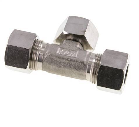 20S Stainless Steel T-Shape Tee Cutting Fitting with Swivel 400 bar Adjustable ISO 8434-1