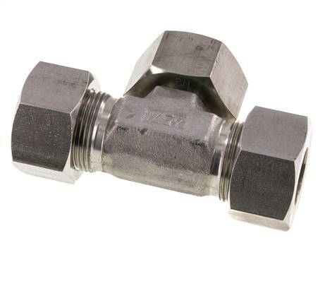 25S Edelstahl T-Stück Schneidverschraubung mit Drehgelenk 400 bar Einstellbar ISO 8434-1
