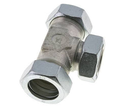 30S Edelstahl T-Stück Schneidverschraubung mit Drehgelenk 400 bar Einstellbar ISO 8434-1