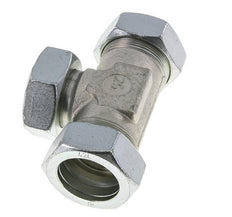 30S Edelstahl T-Stück Schneidverschraubung mit Drehgelenk 400 bar Einstellbar ISO 8434-1