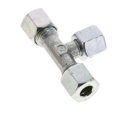 8L Verzinkter Stahl T-Shape Schneidfitting mit Drehgelenk 315 bar NBR Einstellbar ISO 8434-1