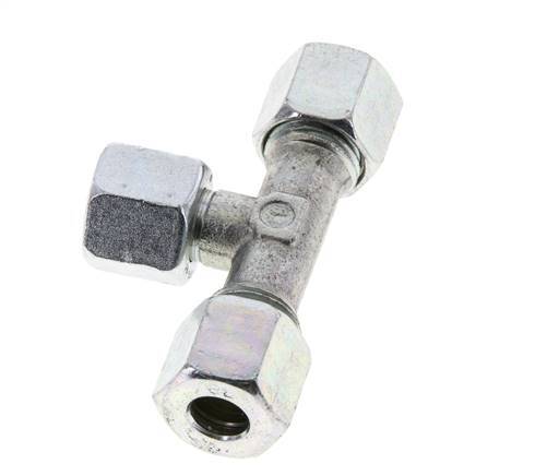 8L Verzinkter Stahl T-Shape Schneidfitting mit Drehgelenk 315 bar NBR Einstellbar ISO 8434-1