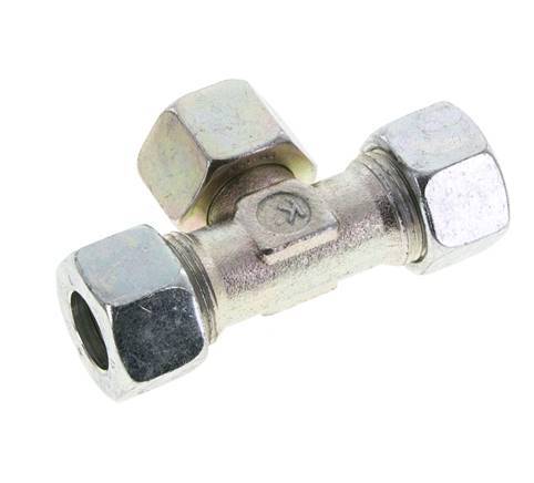 15L Verzinkter Stahl T-Shape Schneidfitting mit Drehgelenk 315 bar NBR Einstellbar ISO 8434-1
