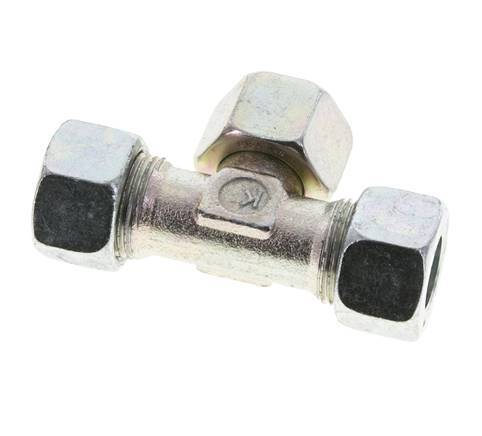15L Verzinkter Stahl T-Shape Schneidfitting mit Drehgelenk 315 bar NBR Einstellbar ISO 8434-1