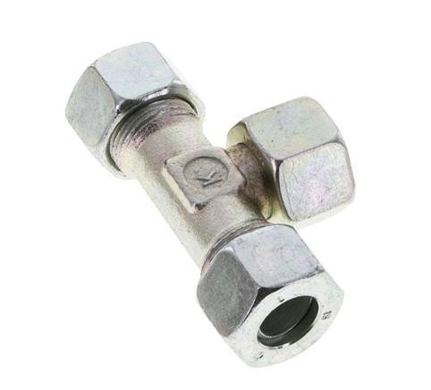 15L Verzinkter Stahl T-Shape Schneidfitting mit Drehgelenk 315 bar NBR Einstellbar ISO 8434-1