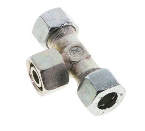 15L Verzinkter Stahl T-Shape Schneidfitting mit Drehgelenk 315 bar NBR Einstellbar ISO 8434-1