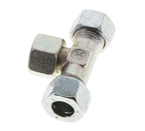 15L Verzinkter Stahl T-Shape Schneidfitting mit Drehgelenk 315 bar NBR Einstellbar ISO 8434-1
