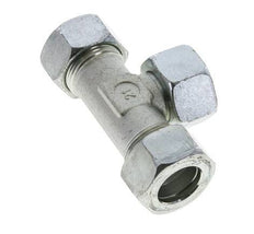 22L Verzinkter Stahl T-Shape Schneidfitting mit Drehgelenk 160 bar NBR Einstellbar ISO 8434-1