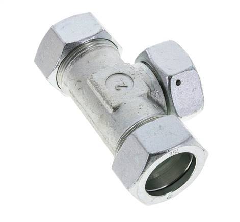 35L Verzinkter Stahl T-Shape Schneidfitting mit Drehgelenk 160 bar NBR Einstellbar ISO 8434-1