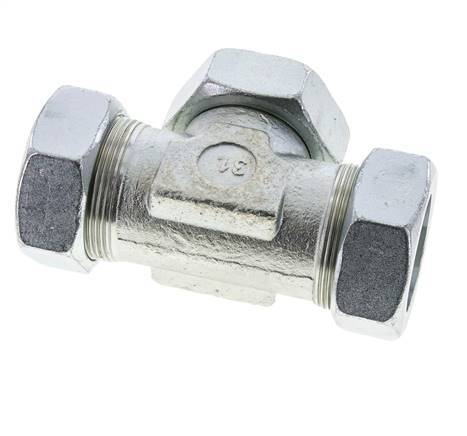 42L Verzinkter Stahl T-Shape Schneidfitting mit Drehgelenk 160 bar NBR Einstellbar ISO 8434-1
