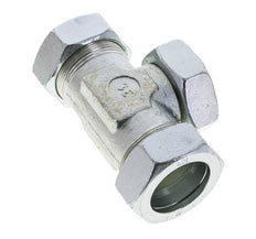 42L Verzinkter Stahl T-Shape Schneidfitting mit Drehgelenk 160 bar NBR Einstellbar ISO 8434-1