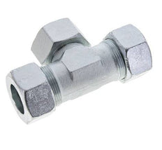 30S Verzinkter Stahl T-Stück Schneidfitting mit Drehgelenk 400 bar NBR Einstellbar ISO 8434-1