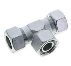 30S Verzinkter Stahl T-Stück Schneidfitting mit Drehgelenk 400 bar NBR Einstellbar ISO 8434-1