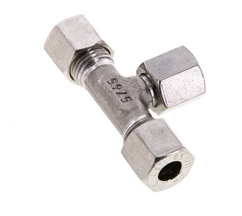 8L Edelstahl T-Shape T-Verschraubung mit Drehgelenk 315 bar FKM Einstellbar ISO 8434-1