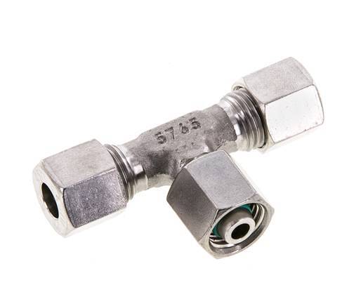 8L Edelstahl T-Shape T-Verschraubung mit Drehgelenk 315 bar FKM Einstellbar ISO 8434-1
