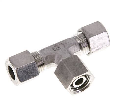 10L Edelstahl T-Shape T-Schneidfitting mit Drehgelenk 315 bar FKM Einstellbar ISO 8434-1