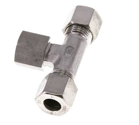 10L Edelstahl T-Shape T-Schneidfitting mit Drehgelenk 315 bar FKM Einstellbar ISO 8434-1