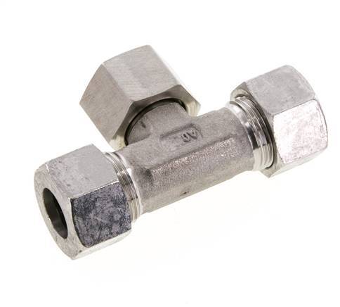 15L Edelstahl T-Shape T-Schneidfitting mit Drehgelenk 315 bar FKM Einstellbar ISO 8434-1