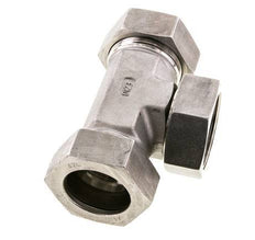 42L Edelstahl T-Shape T-Schneidfitting mit Drehgelenk 160 bar FKM Einstellbar ISO 8434-1