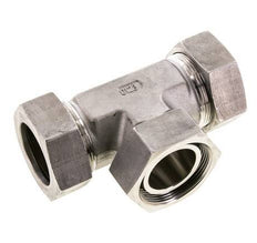 42L Edelstahl T-Shape T-Schneidfitting mit Drehgelenk 160 bar FKM Einstellbar ISO 8434-1