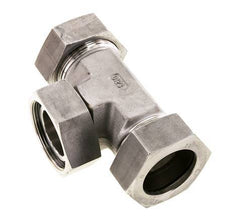 42L Edelstahl T-Shape T-Schneidfitting mit Drehgelenk 160 bar FKM Einstellbar ISO 8434-1