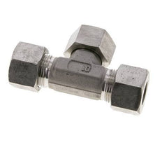 16S Edelstahl T-Stück Schneidverschraubung mit Drehgelenk 400 bar FKM Einstellbar ISO 8434-1