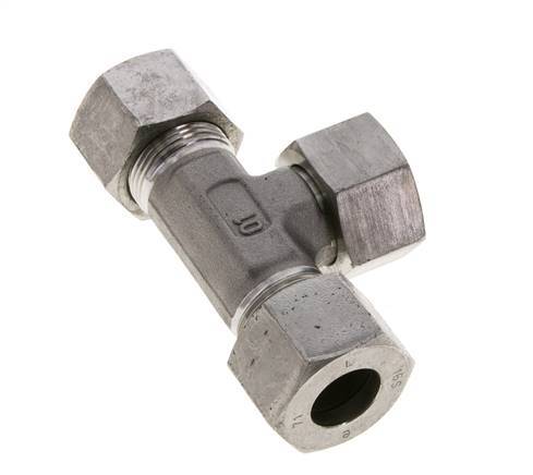 16S Edelstahl T-Stück Schneidverschraubung mit Drehgelenk 400 bar FKM Einstellbar ISO 8434-1