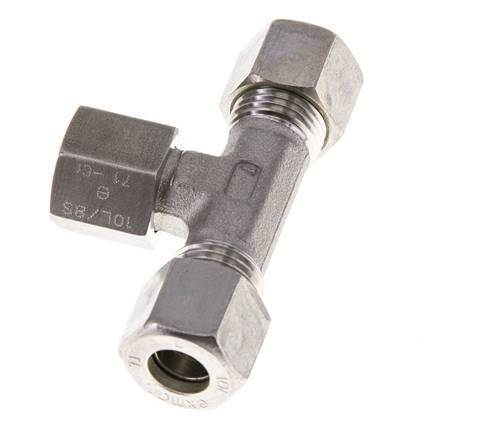 10L Edelstahl T-Stück Kompressionsverschraubung mit Drehgelenk 315 bar FKM Einstellbar ISO 8434-1