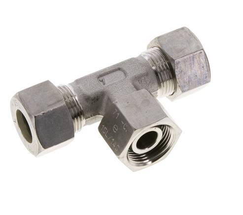 15L Edelstahl T-Shape T-Verschraubung mit Drehgelenk 315 bar FKM Einstellbar ISO 8434-1