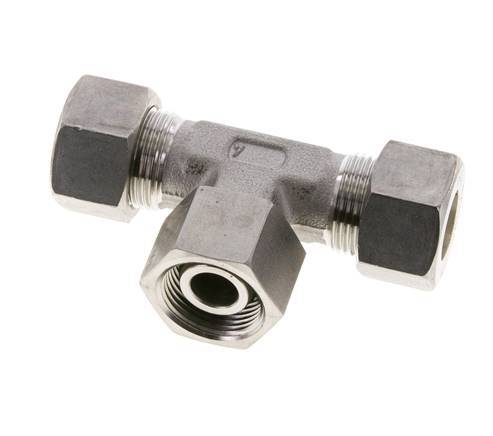 15L Edelstahl T-Shape T-Verschraubung mit Drehgelenk 315 bar FKM Einstellbar ISO 8434-1
