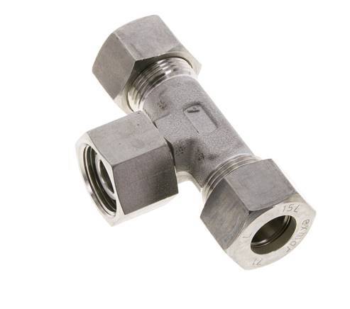 15L Edelstahl T-Shape T-Verschraubung mit Drehgelenk 315 bar FKM Einstellbar ISO 8434-1
