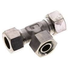 18L Stainless Steel T-Shape Tee Compression Fitting with Swivel 315 bar FKM Adjustable ISO 8434-1