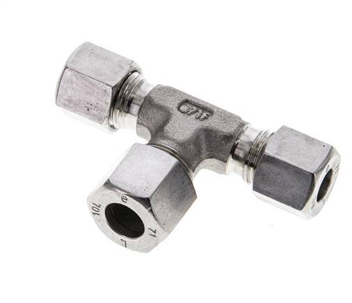 8L & 10L Stainless Steel T-Shape Tee Cutting Fitting 315 bar ISO 8434-1