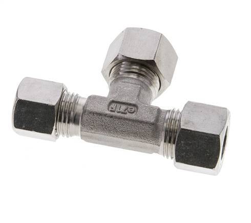 10L & 12L Stainless Steel Right Angle Tee Cutting Fitting 315 bar ISO 8434-1