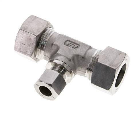 12L & 22L Stainless Steel T-Shape Tee Cutting Fitting 160 bar ISO 8434-1