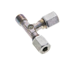 4LL & M8x1 (con) Zink Plated Steel Right Angle Tee Cutting Fitting with Male Threads 100 bar ISO 8434-1