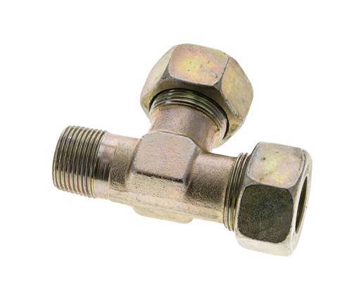 18L & M22x1,5 (con) Verzinkter Stahl rechtwinkliges T-Stück mit Außengewinde 315 bar ISO 8434-1
