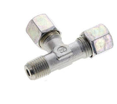 8S & M14x1.5 (con) Zink Plated Steel Right Angle Tee Cutting Fitting with Male Threads 630 bar ISO 8434-1