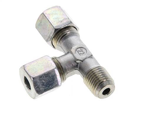 8S & M14x1,5 (con) Verzinkter Stahl rechtwinkliges T-Stück mit Außengewinde 630 bar ISO 8434-1
