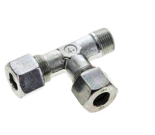 12S & M18x1,5 (con) Verzinkter Stahl rechtwinkliges T-Stück mit Außengewinde 630 bar ISO 8434-1