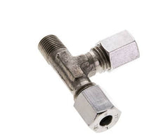 6L & M10x1 (con) rechtwinkliges T-Stück aus Edelstahl mit Außengewinde 315 bar ISO 8434-1