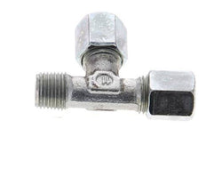 6LL & R1/8'' Zink Plated Steel Right Angle Tee Cutting Fitting with Male Threads 100 bar ISO 8434-1