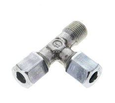 6LL & R1/8'' Zink Plated Steel Right Angle Tee Cutting Fitting with Male Threads 100 bar ISO 8434-1