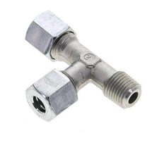 8L & R1/4'' Zink Plated Steel Right Angle Tee Cutting Fitting with Male Threads 315 bar ISO 8434-1