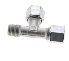 8L & R1/4'' Zink Plated Steel Right Angle Tee Cutting Fitting with Male Threads 315 bar ISO 8434-1